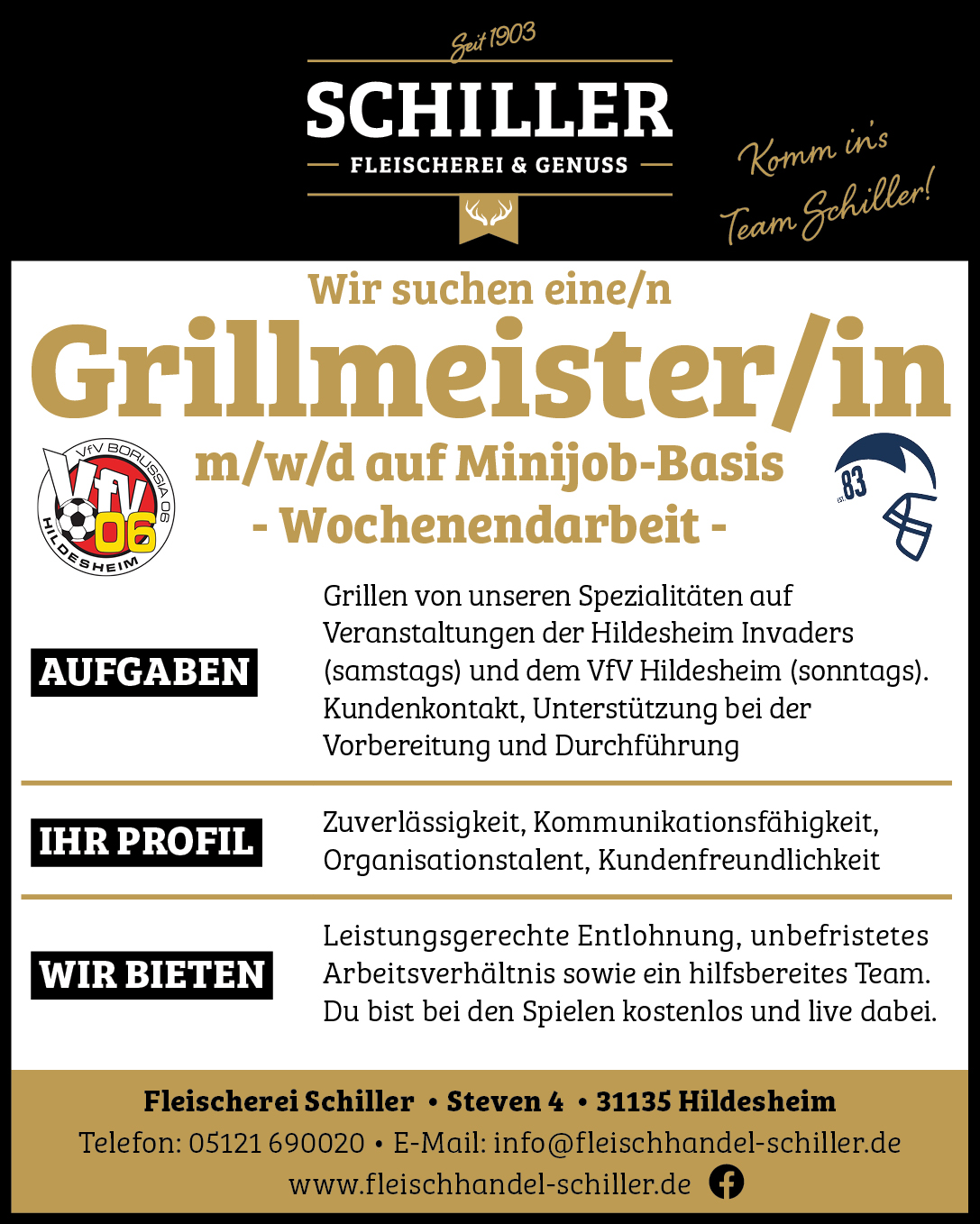 Grillmeister/in gesucht - freie Stellen