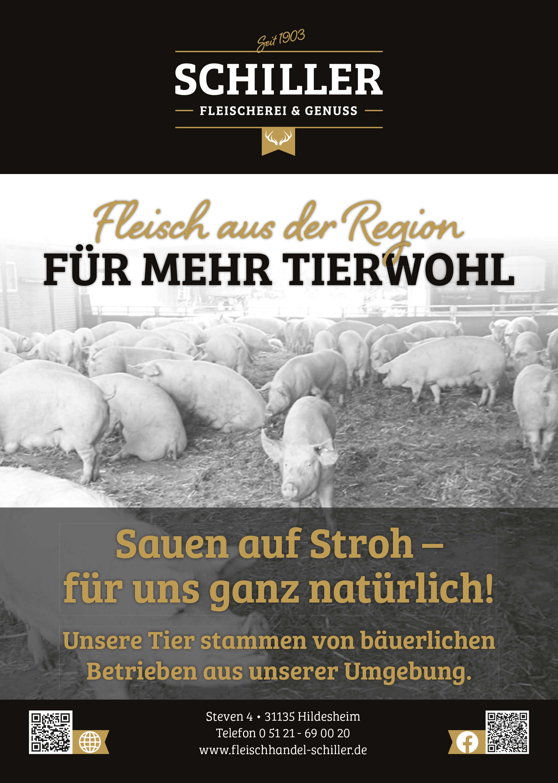 Schweine auf Stroh – Strohschweine von bäuerlichen Betrieben aus der Umgebung